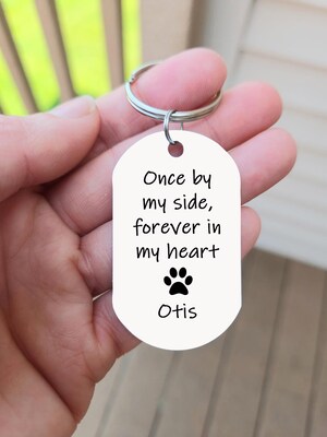 Pet Memorial Keychain, Pet Remembrance Gift, Dog Loss Gift, Sympathy Gift Loss of Dog, Dog Keychain, Personalized Gift, Pet Loss Gifts - image3
